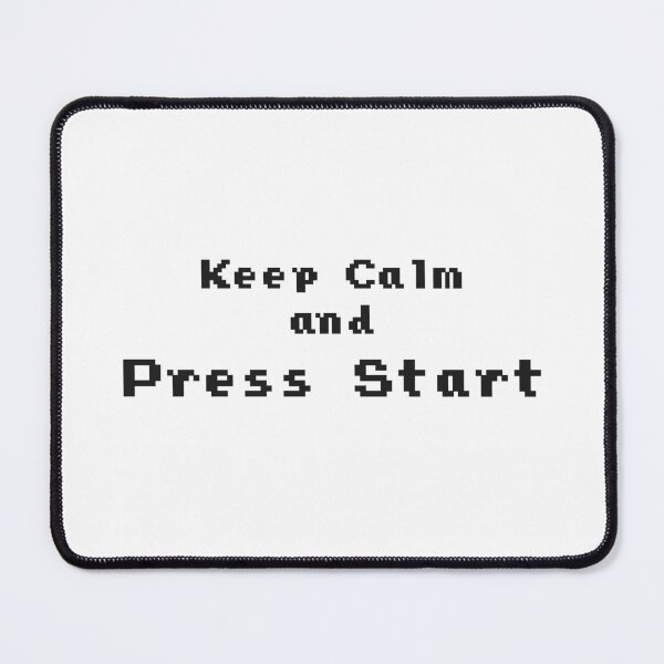 Item preview, Keep Calm and Press Start Quote in Retro Pixel Art Font Black Color designed and sold by RiciPaneto.