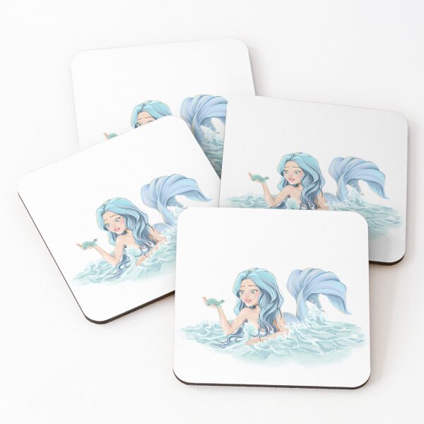 Item preview,  Animal Rescue Sea Turtle Save Oceans Girl Mermaid  Illustration designed and sold by CreativeBu.