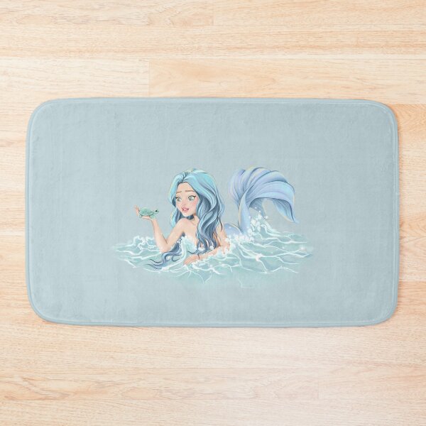 Item preview,  Animal Rescue Sea Turtle Save Oceans Girl Mermaid  Illustration designed and sold by CreativeBu.