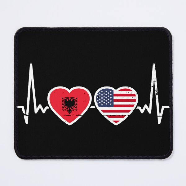 Item preview, Albania USA Flag Albanian American Heart designed and sold by max-it-out.