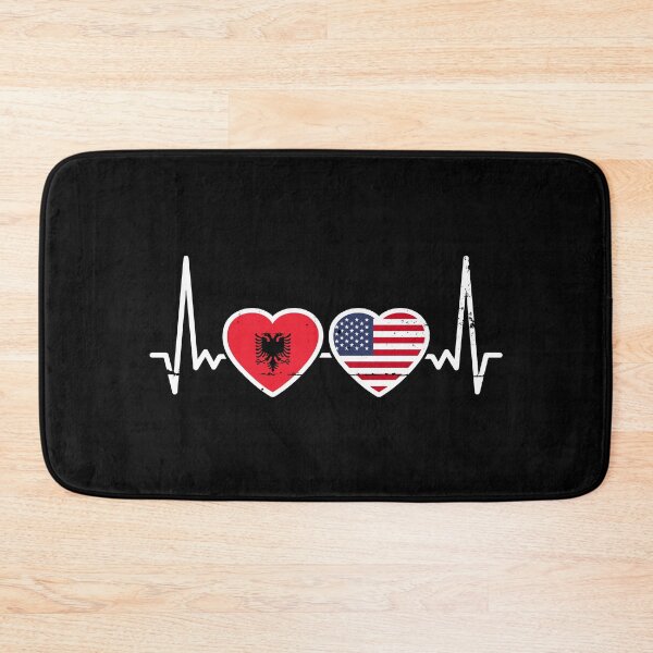 Item preview, Albania USA Flag Albanian American Heart designed and sold by max-it-out.