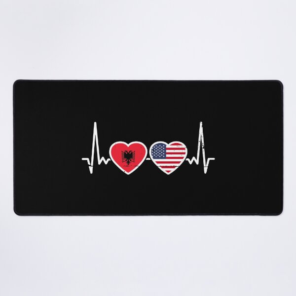 Item preview, Albania USA Flag Albanian American Heart designed and sold by max-it-out.