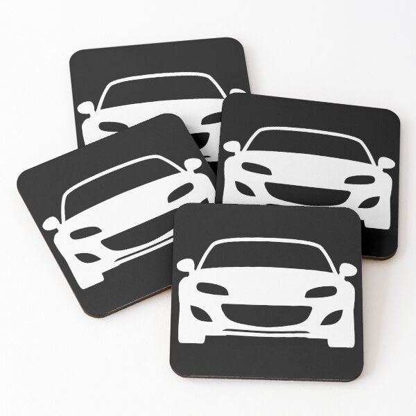 Item preview, Mazda Miata MX5 NC facelift white silhouette designed and sold by EdimDesign.