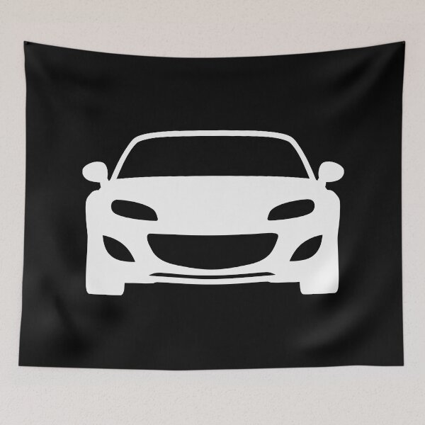 Item preview, Mazda Miata MX5 NC facelift white silhouette designed and sold by EdimDesign.