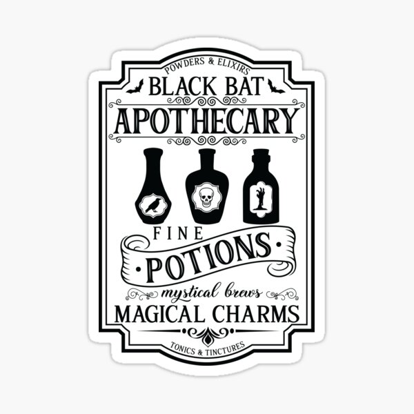 50pcs Bohee Wiitchy Apothecary Stickers Witch Sticker Goth