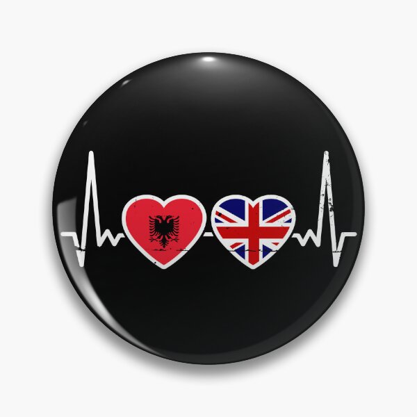Item preview, Albania Great Britain Flag Albanian British Heart designed and sold by max-it-out.