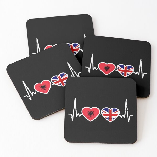 Item preview, Albania Great Britain Flag Albanian British Heart designed and sold by max-it-out.