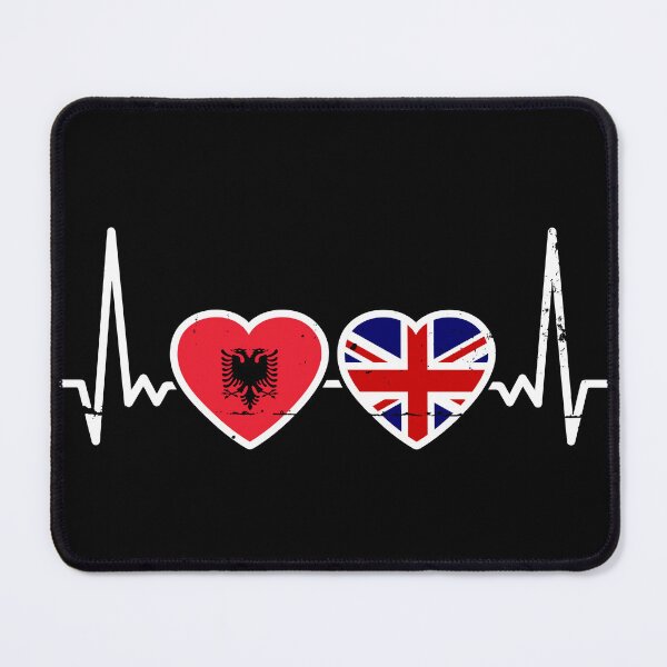 Item preview, Albania Great Britain Flag Albanian British Heart designed and sold by max-it-out.
