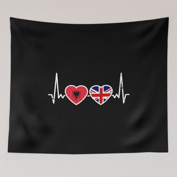 Item preview, Albania Great Britain Flag Albanian British Heart designed and sold by max-it-out.