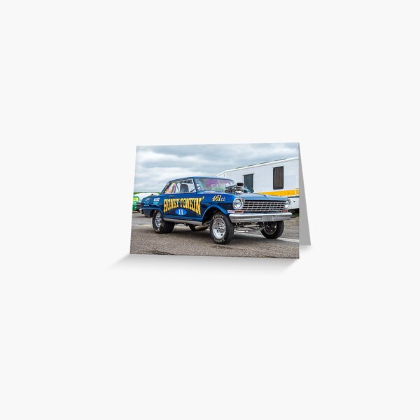 Chevy Nova Gasser Greeting Card