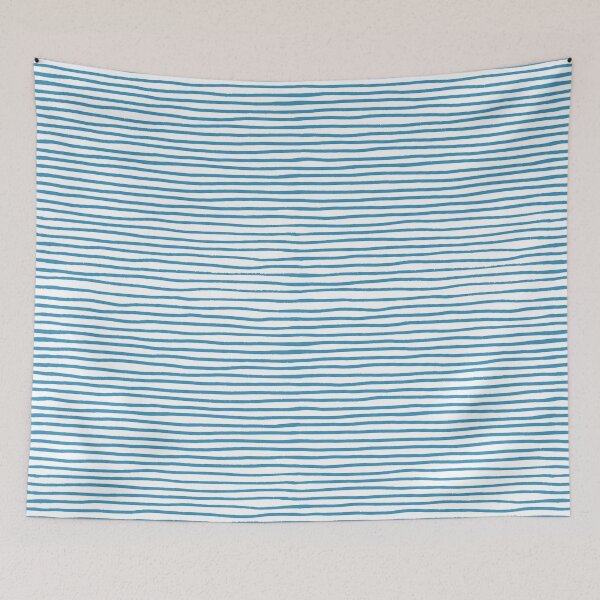 Item preview, Cyan Abstract Narrow Stripes Pattern designed and sold by Calislahn.