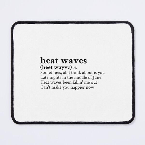 Item preview, Heat Waves by Glass Animals designed and sold by StickTheSong.