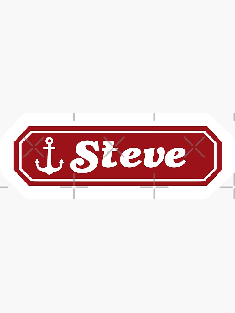 "Scoops Ahoy Steve tag Stranger things" Sticker for Sale by Ruxandas