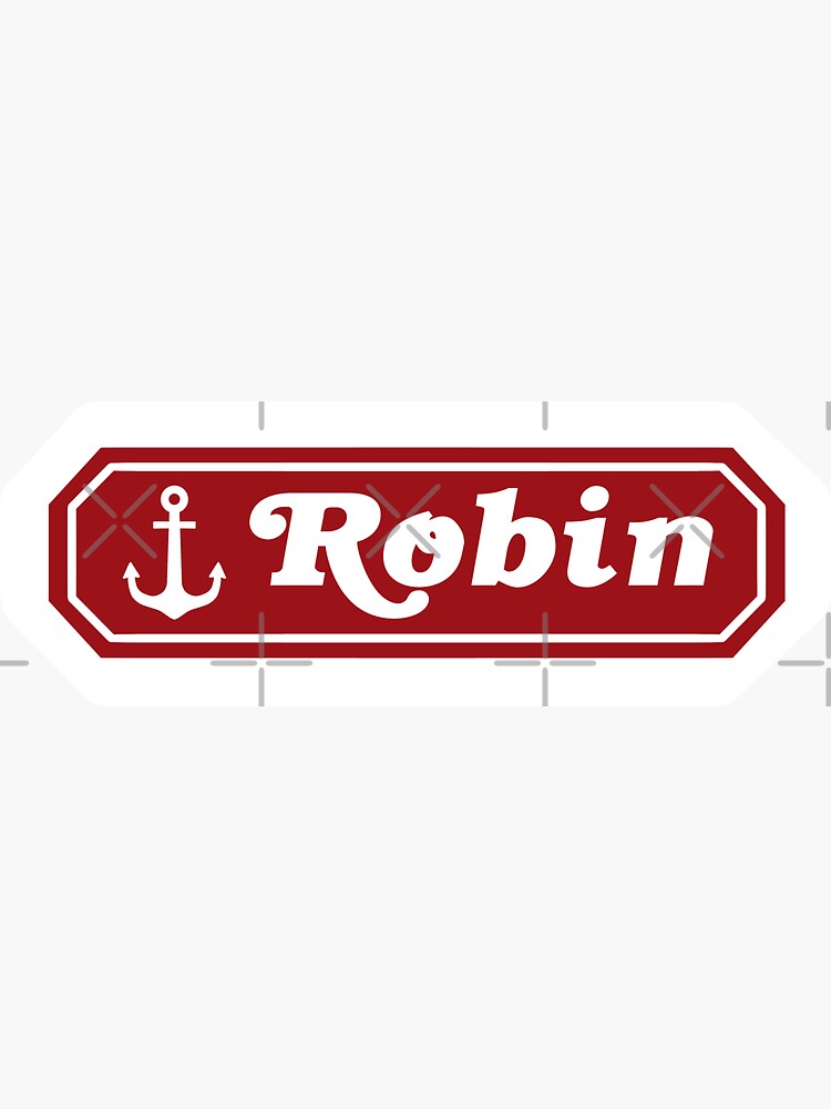"Scoops Ahoy Robin tag Stranger things" Sticker for Sale by Ruxandas