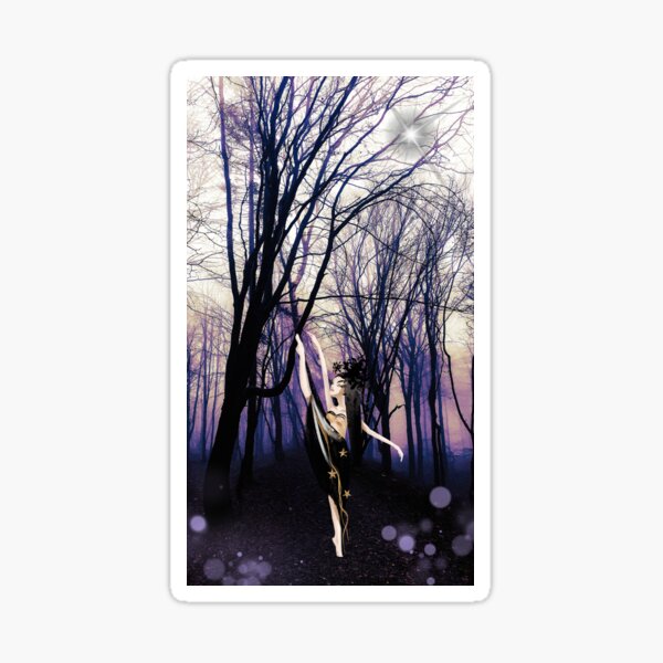 Mysterious dancing elf on Celtic Wall #5 Sticker