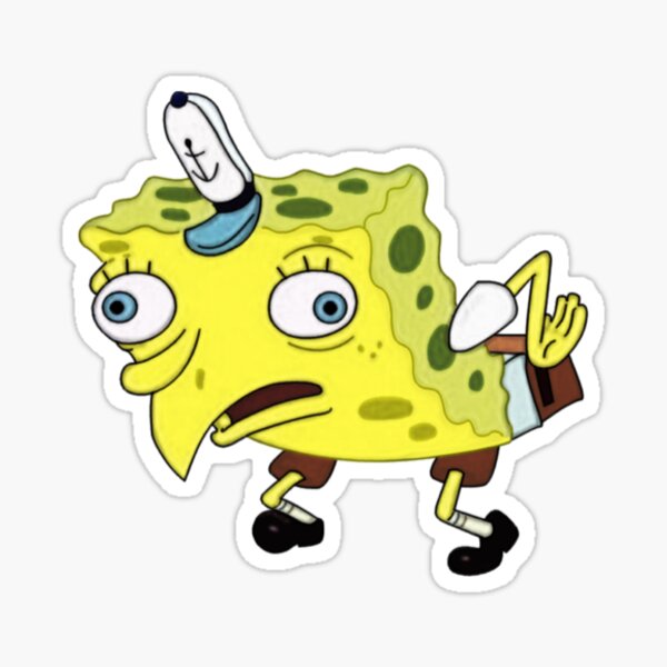 Mocking SpongeBob Sticker Sticker