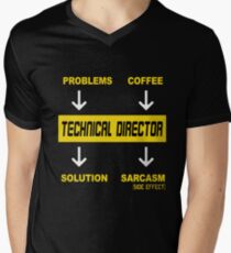 TECHNICAL DIRECTOR PROBLEMS COFFEE Men's V-Neck T-Shirt