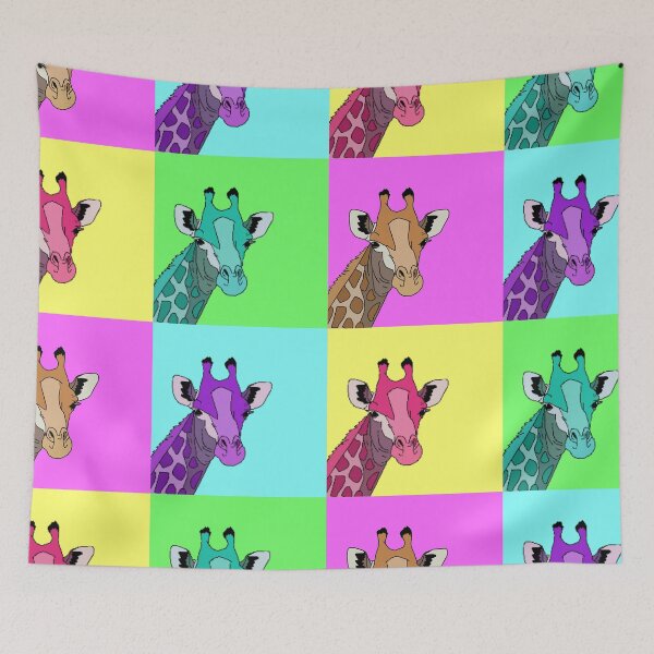 Item preview, Colorful giraffes cute Popular animals designed and sold by spaceopy.