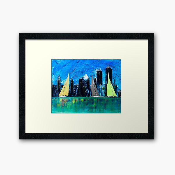 A Chicago Sail Framed Art Print