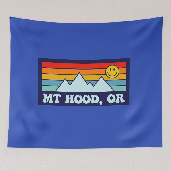 Item preview, Mt Hood Oregon Mountains Skiing Retro Smile designed and sold by yelly123.