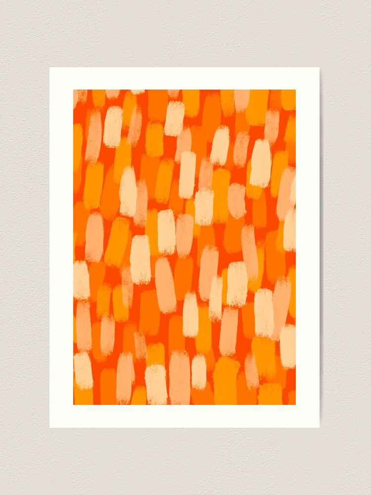 テクスチャーアート　orange gold  40×30 Designart 'Orange Sun Print III' Modern Metal Circle Wall