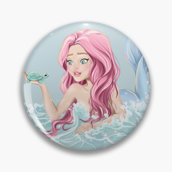 Item preview,  Animal Rescue Sea Turtle Save Oceans Girl Mermaid  Illustration designed and sold by CreativeBu.