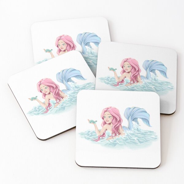 Item preview,  Animal Rescue Sea Turtle Save Oceans Girl Mermaid  Illustration designed and sold by CreativeBu.