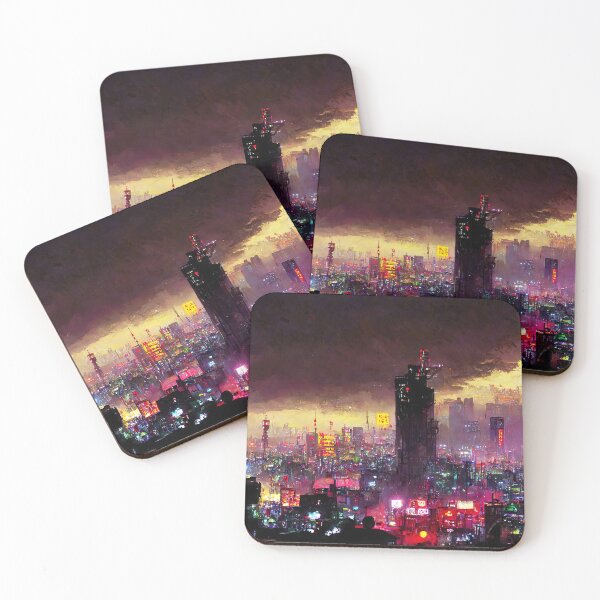 Item preview, Tokyo Cyberpunk Cityscape at Night designed and sold by AM FineArtPrints.