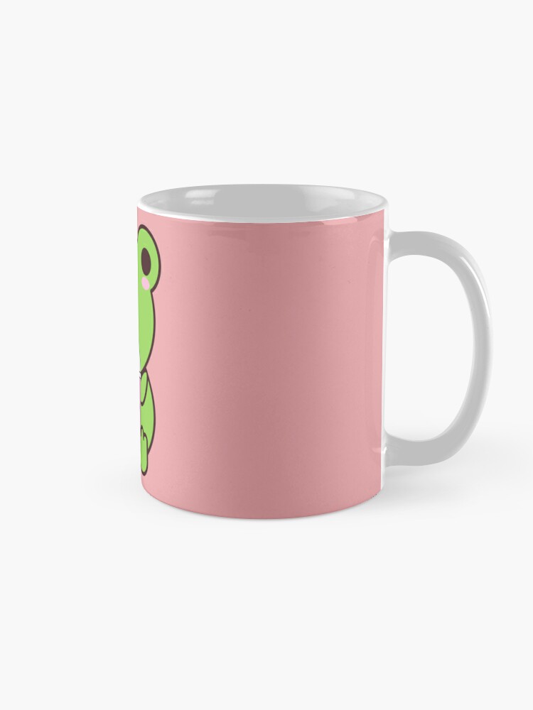 Frogs Drinking Tea Mushroom Cute Cottagecore Aesthetic Frog Front & Back  Coffee Mug