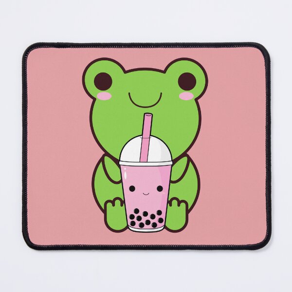 Item preview, Cute Cartoon Kawaii Frog drinking Boba Tea | adorable Boba animals | Kawaii aesthetic | Kawaii Boba Tea Frog | Froggy Boba | Chibi kawaii frog and mushroom designed and sold by Saffire6.