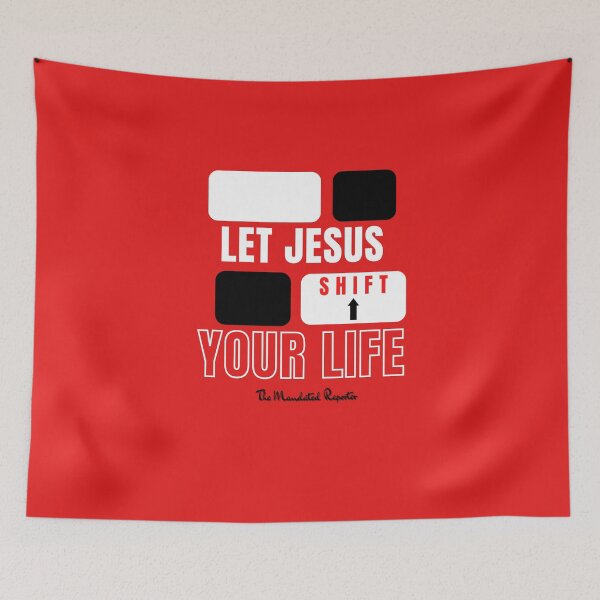 Item preview, Let Jesus Shift Your Life - Red and Black designed and sold by TheReporter1.