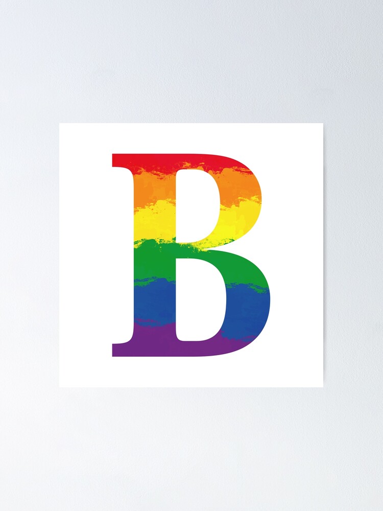 "The Letter B- Rainbow Watercolor Design" Poster For Sale By ...