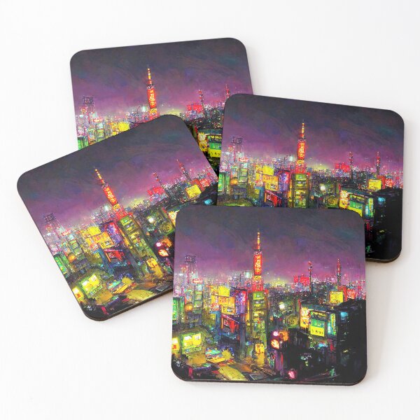 Item preview, Tokyo Cyberpunk Cityscape at Night designed and sold by AM FineArtPrints.