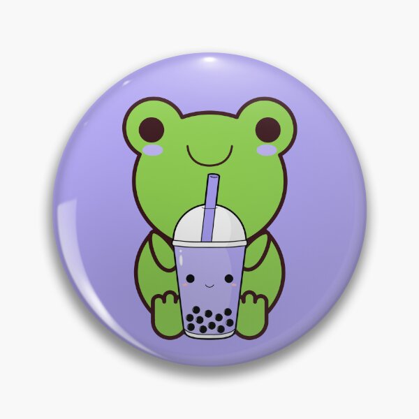 Item preview, Cute Cartoon Kawaii Frog drinking Boba Tea | adorable Boba animals | Kawaii aesthetic | Kawaii Boba Tea Frog | Froggy Boba | Chibi kawaii frog and mushroom designed and sold by Saffire6.