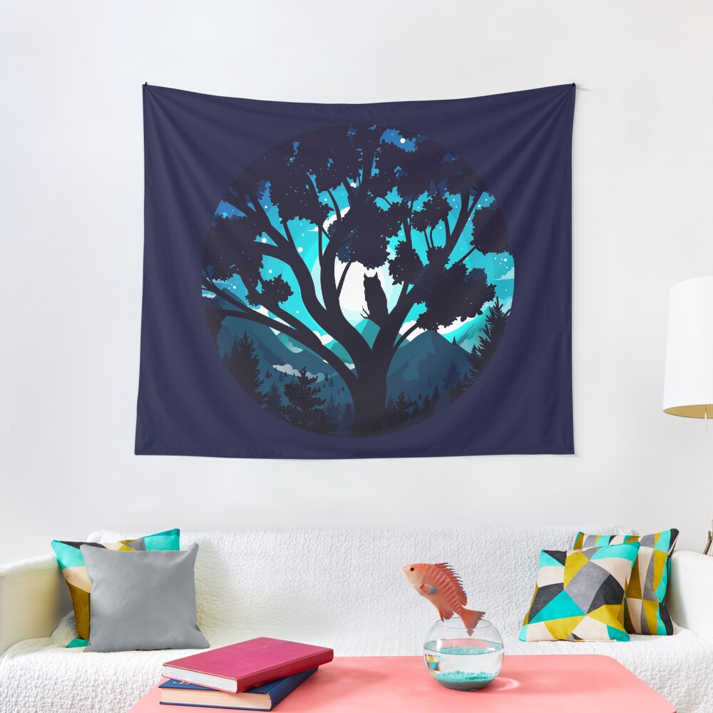 Owl - Night Guardian Tapestry