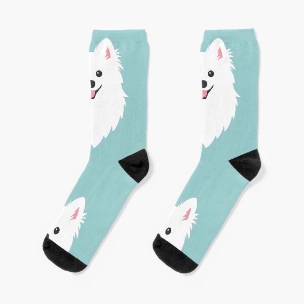 Item preview, Happy Japanese Spitz Dog - Aqua designed and sold by kamahachi.