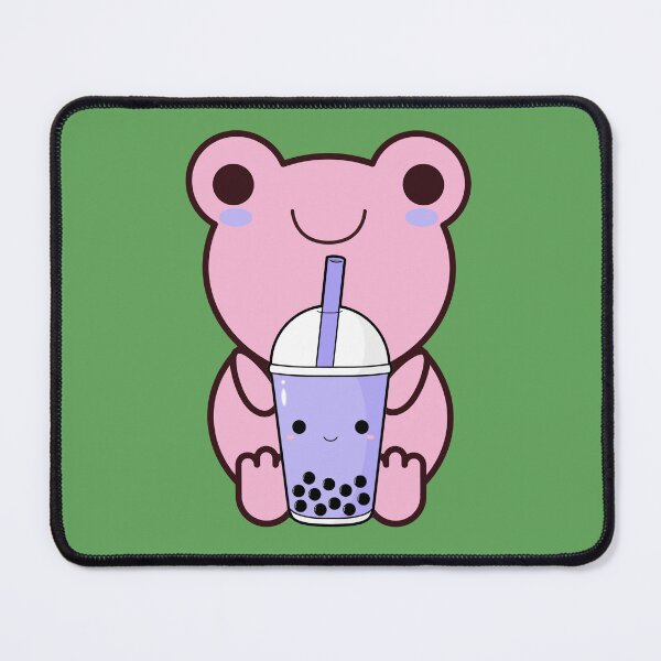 Item preview, Cute Cartoon Kawaii Frog drinking Boba Tea | adorable Boba animals | Kawaii aesthetic | Kawaii Boba Tea Frog | Froggy Boba | Chibi kawaii frog and mushroom designed and sold by Saffire6.