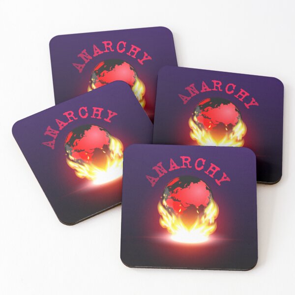 Item preview, Volumetric red-black planet Earth in a bright flame and the inscription, anarchy designed and sold by GAleksS.