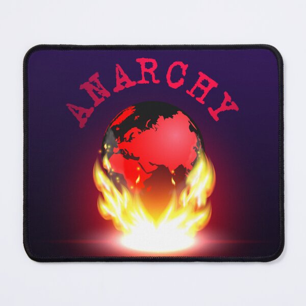Item preview, Volumetric red-black planet Earth in a bright flame and the inscription, anarchy designed and sold by GAleksS.