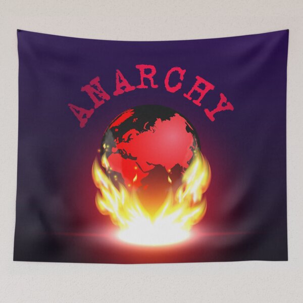 Item preview, Volumetric red-black planet Earth in a bright flame and the inscription, anarchy designed and sold by GAleksS.