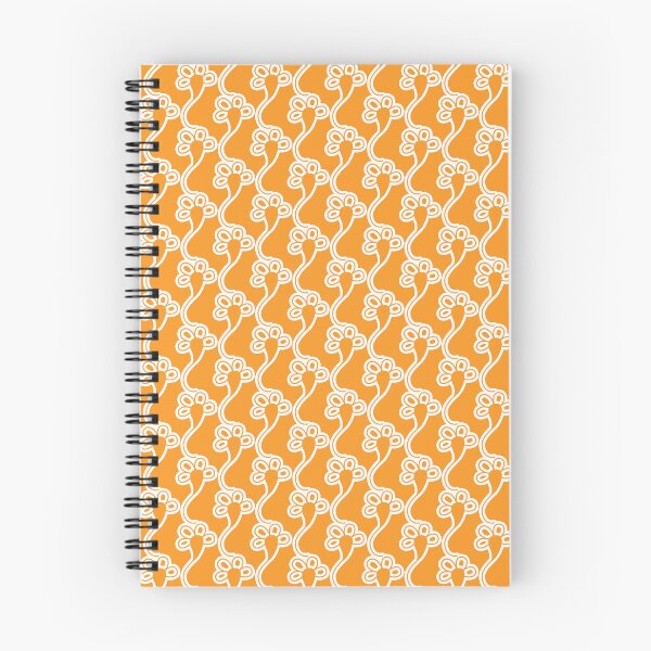Item preview, Floral Pattern Notebooks and Phone Cases – Juicy Orange and White - Thick designed and sold by BakedDreams.