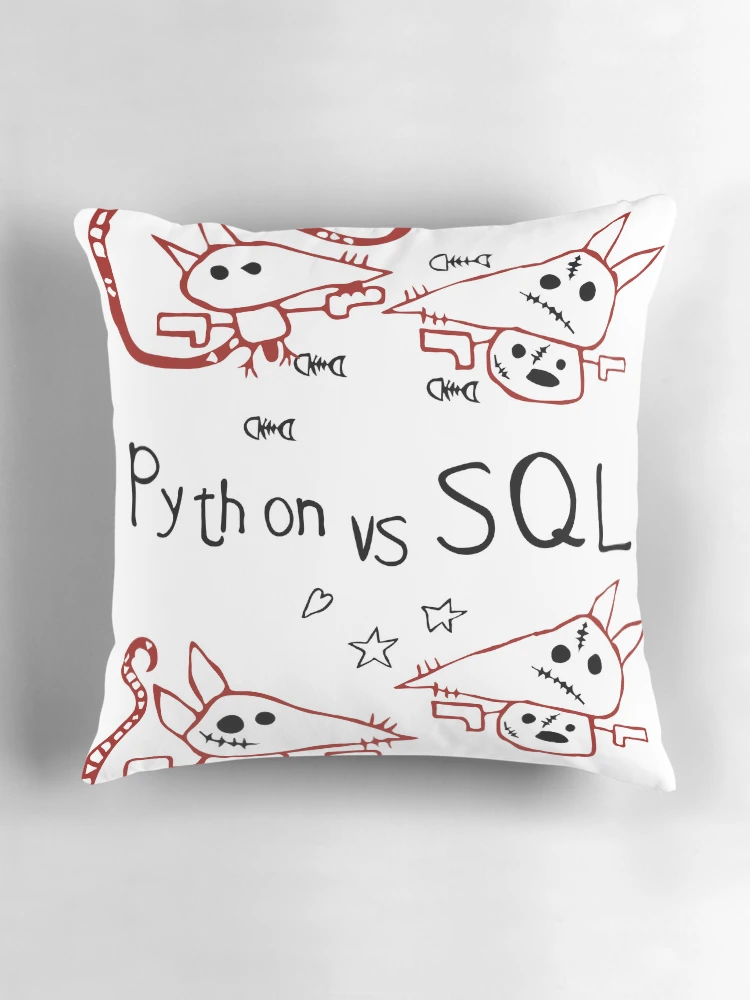 Thumbnail 3 of 4, Pillow, python python mysql python tutorial sql with python python database mysql python designed and sold by hive8.