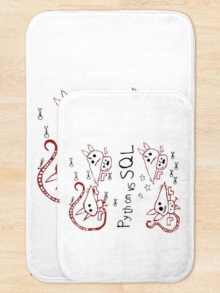 Thumbnail 5 of 6, Bath Mat, python python mysql python tutorial sql with python python database mysql python designed and sold by hive8.