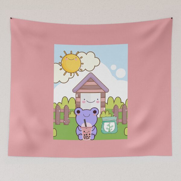 Artikelvorschau, Boba Frog Hütte | Niedlicher Boba-Frosch Cottagecore | Kawaii Boba Frosch | Süßer Boba Teefrosch | Kawaii Boba Teefrosch | Froggy Boba entworfen und verkauft von Saffire6.