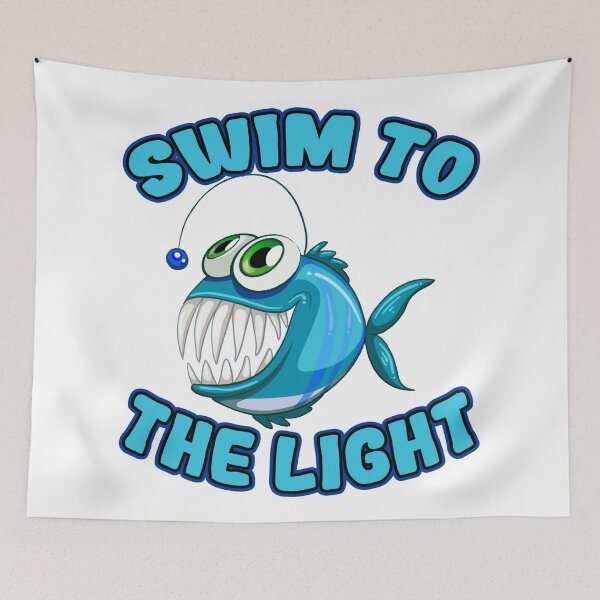 Item preview, Anglerfish Light Darkness: swim to the light designed and sold by Neylou-Art.