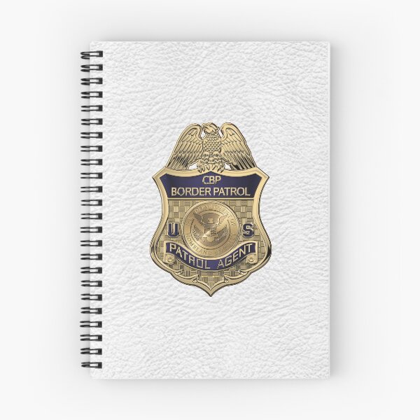 Artikelvorschau, United States Border Patrol - USBP Patrol Agent Abzeichen über weißem Leder entworfen und verkauft von Serge Averbukh Art Studio.