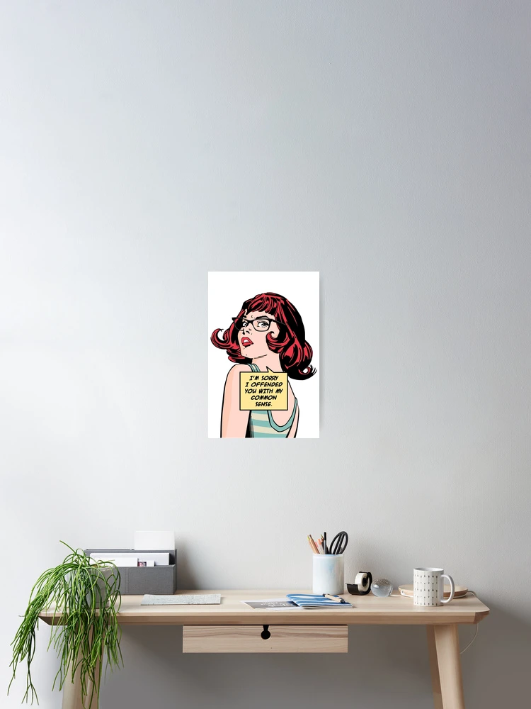 I'm a feminist! Pop Art Poster Print | Man on phone | Boyfriend | Vintage print| newest Pop art poster| Retro wall art| Old School| Comic saying|