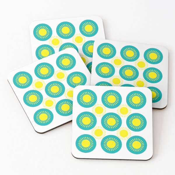 Item preview, Aqua circle & Sun pattern  designed and sold by UniqueDesignHub.