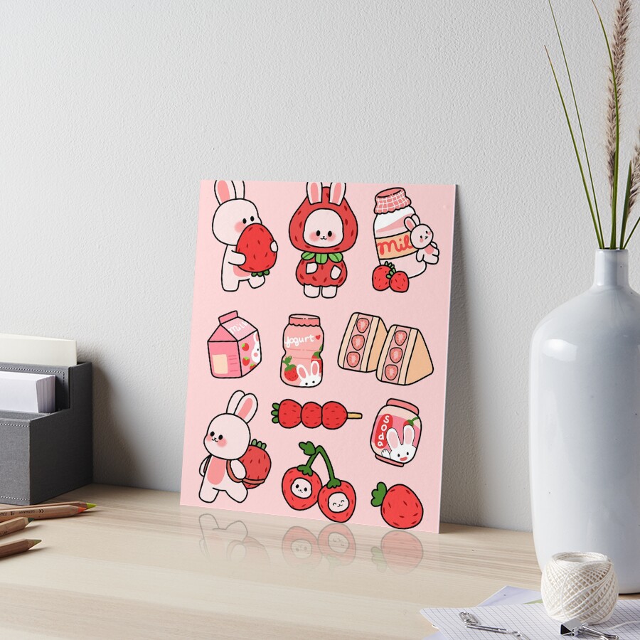 絵画 strawberry & cutie rabbit dsff-