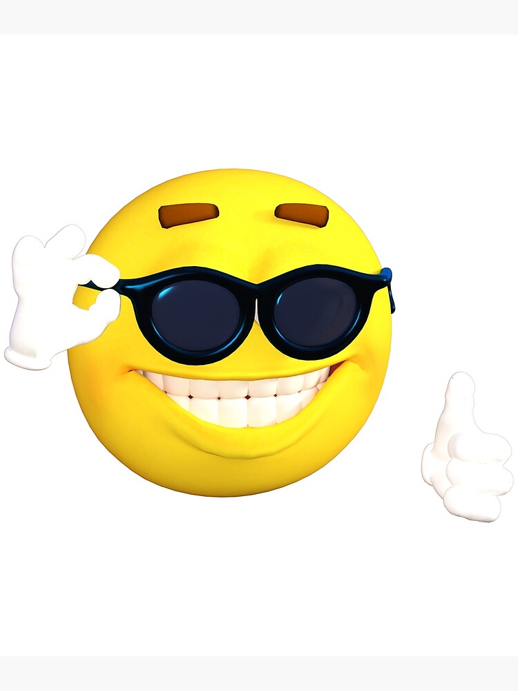 "sunglass emoji" Poster for Sale by mythink Redbubble